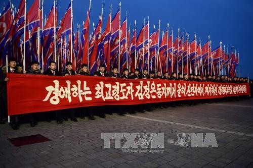 La RPDC organise un grand meeting pour soutenir son dirigeant Kim  Jong-Un  - ảnh 1